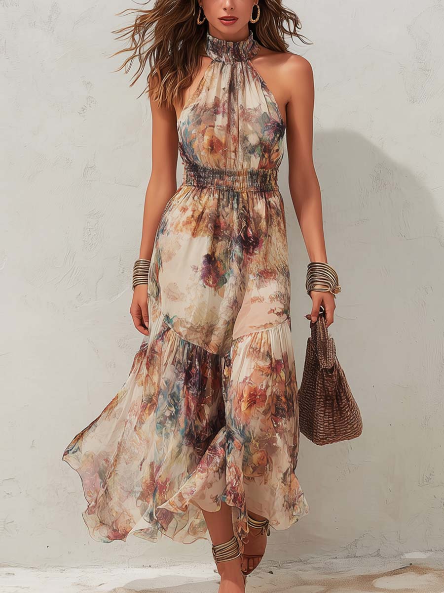 Chloé | Robe Midi Douce Florale Vintage Henri Lyon