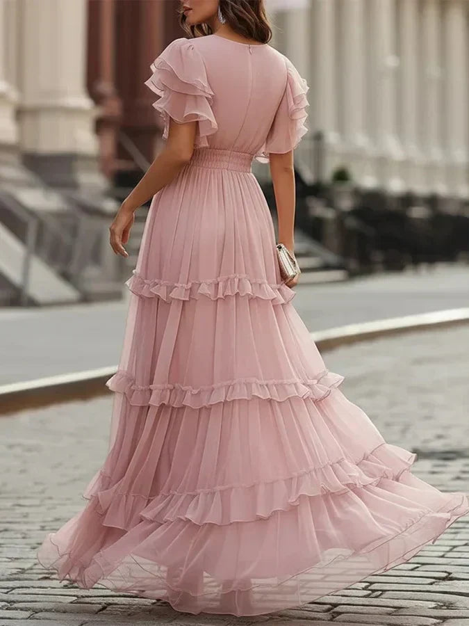 Zoe | Robe de Mariée Maxi Élégante Rose Clair Henri Lyon