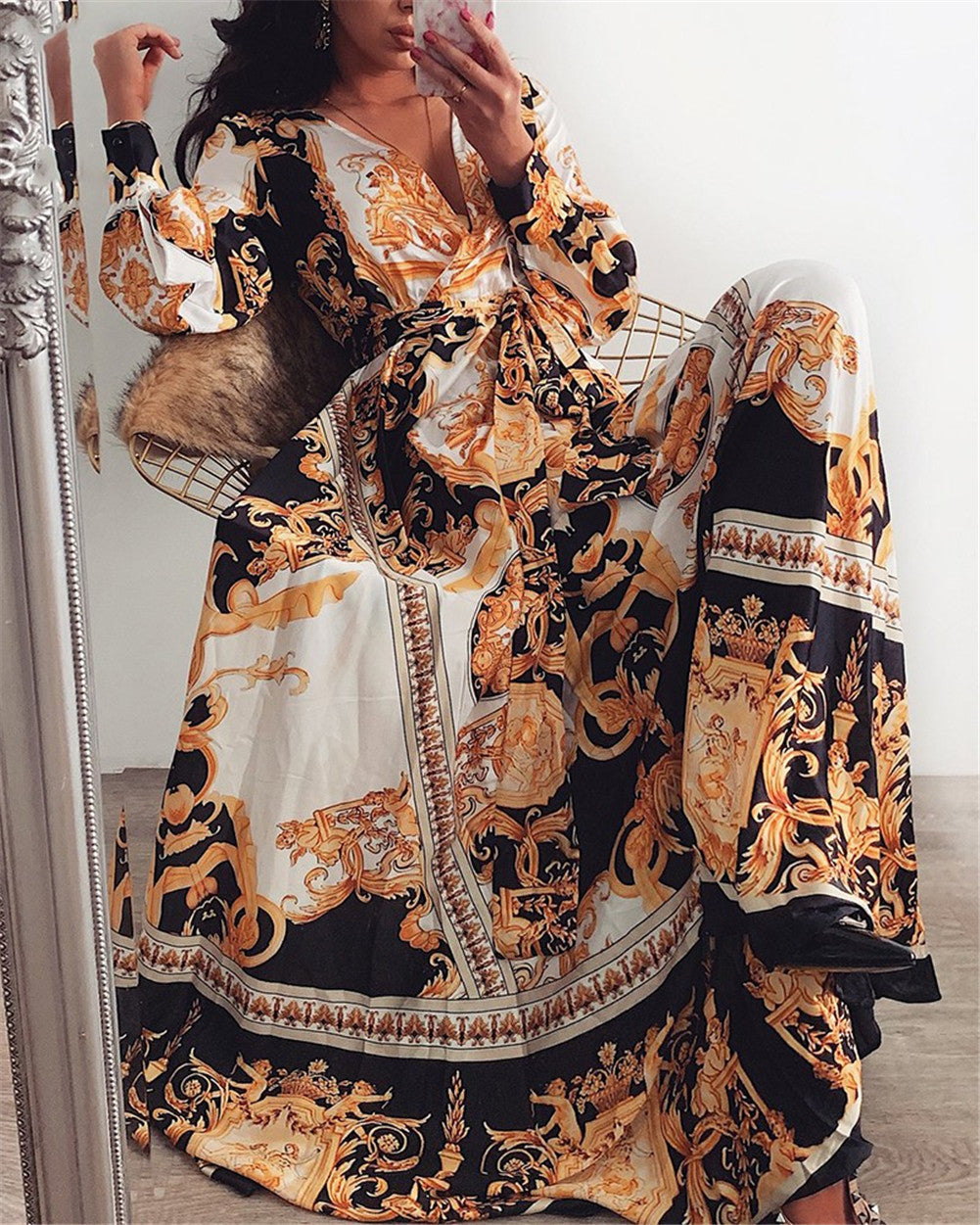 Faye - Robe Imprimée Boho Henri Lyon