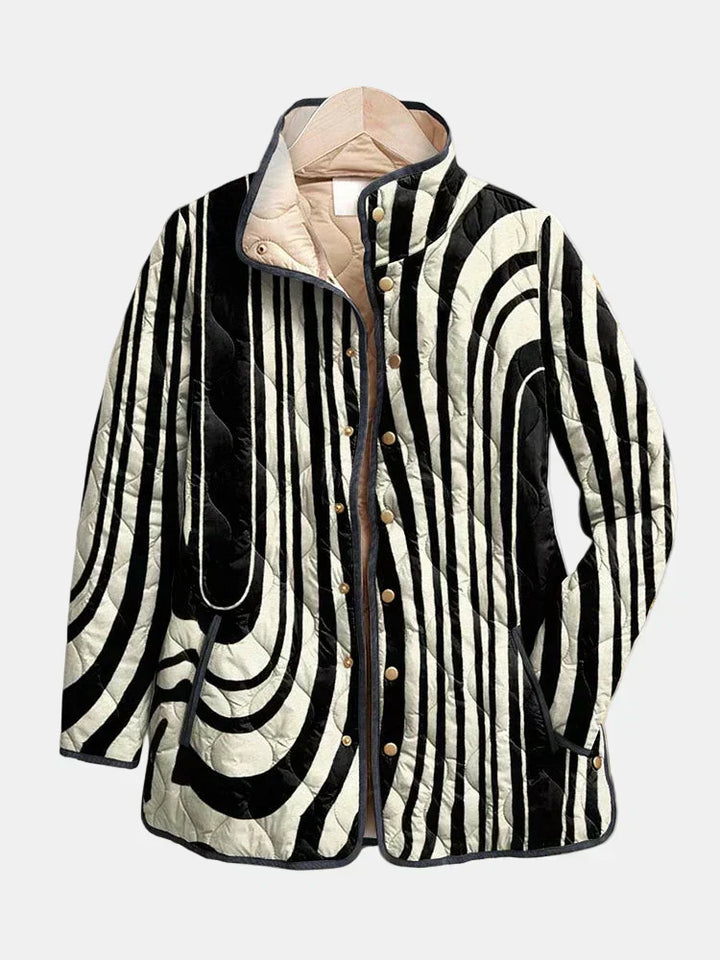 Soraya | Veste Matelassée Décontractée avec Design Géométrique Abstrait Henri Lyon
