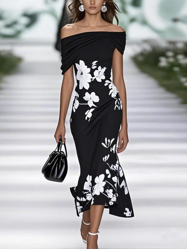 Frédérique | Robe Élégante avec Imprimé Floral Henri Lyon