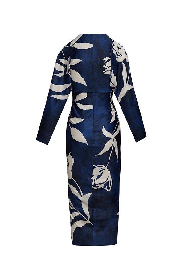 Eva | Robe Midi Dolman Imprimée Unique Sun Escape Henri Lyon
