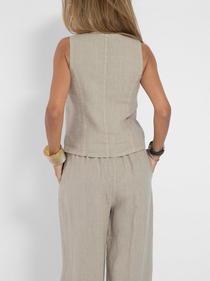 Aira - Ensemble Gilet Boutonné & Pantalon Large Henri Lyon