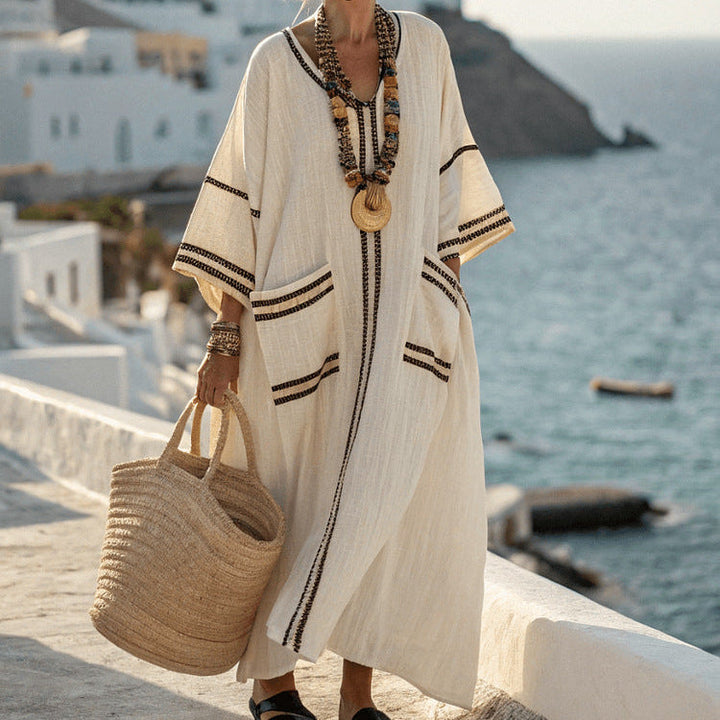 Robe Ample "Céleste" avec Détails Bohèmes Henri Lyon