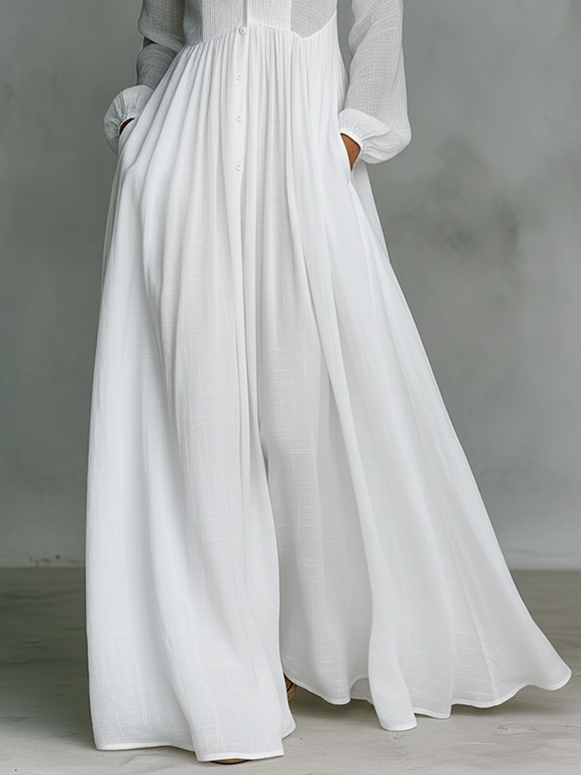 Selena | Robe Maxi à Boutons Fluides Henri Lyon
