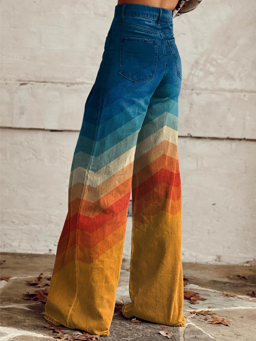 Léa - Pantalons Rétro Zigzag Élégants Henri Lyon