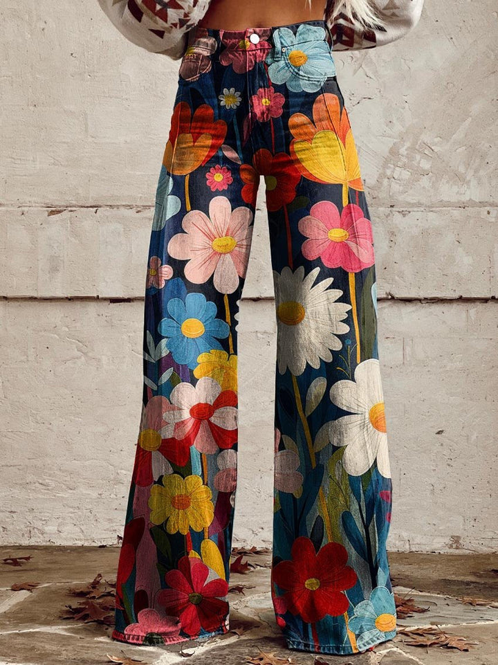 Léna - Pantalons Amples Floraux Henri Lyon
