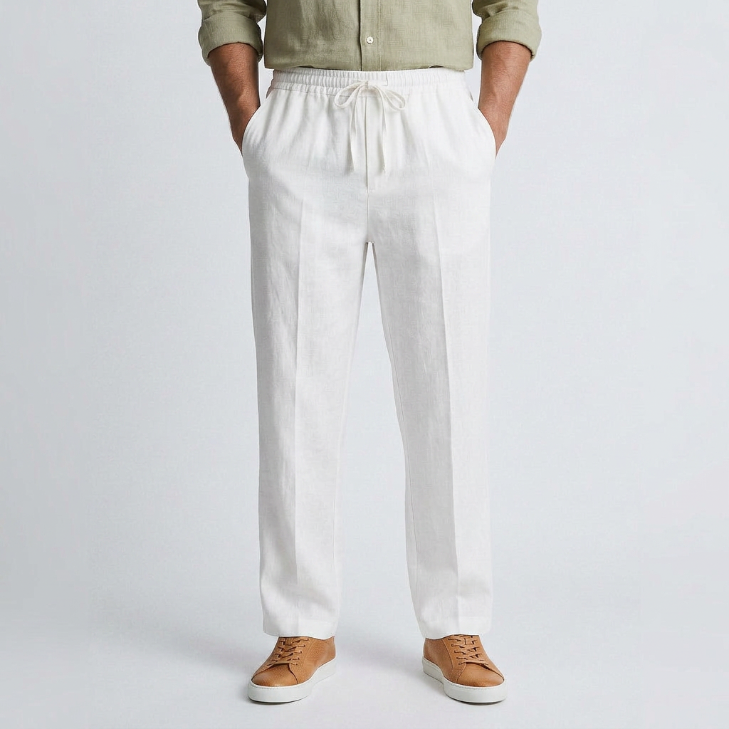Damien - Pantalon Fluide en Lin Henri Lyon