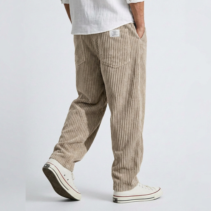 Laurent - Pantalon Large en Velours Côtelé Henri Lyon