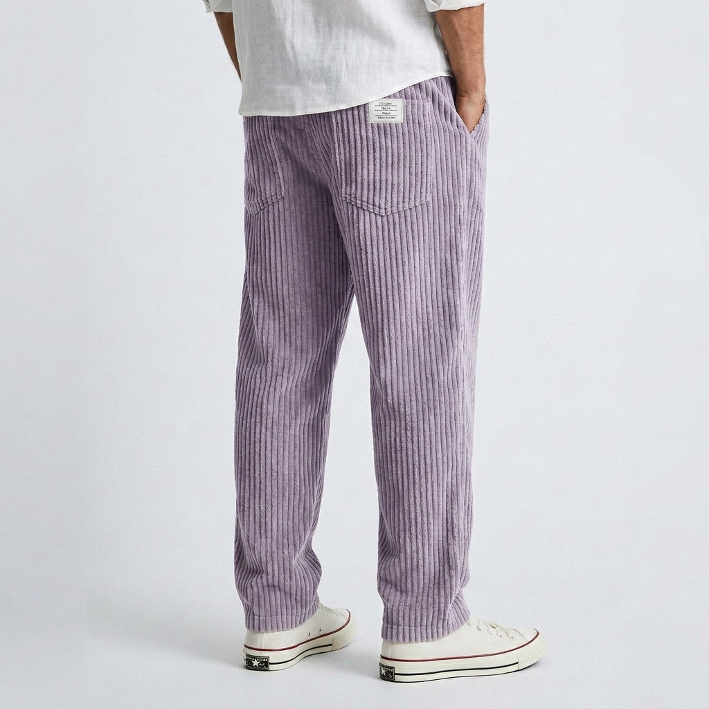 Xavier - Pantalon Large en Velours Côtelé Henri Lyon
