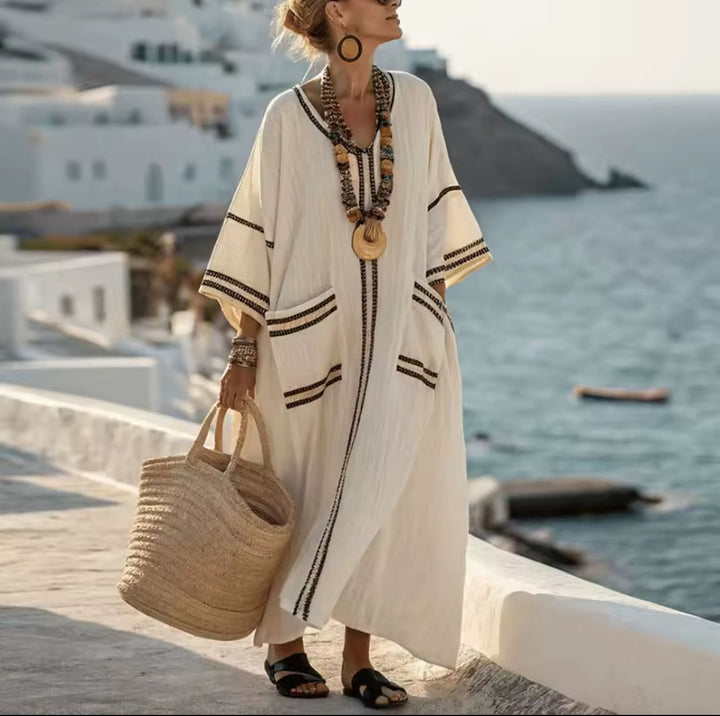 Robe Ample "Alice" com Finitions Contrastées Henri Lyon