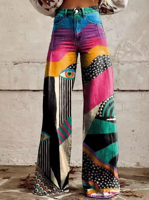 Talia - Pantalons Flare Boho Chic Henri Lyon