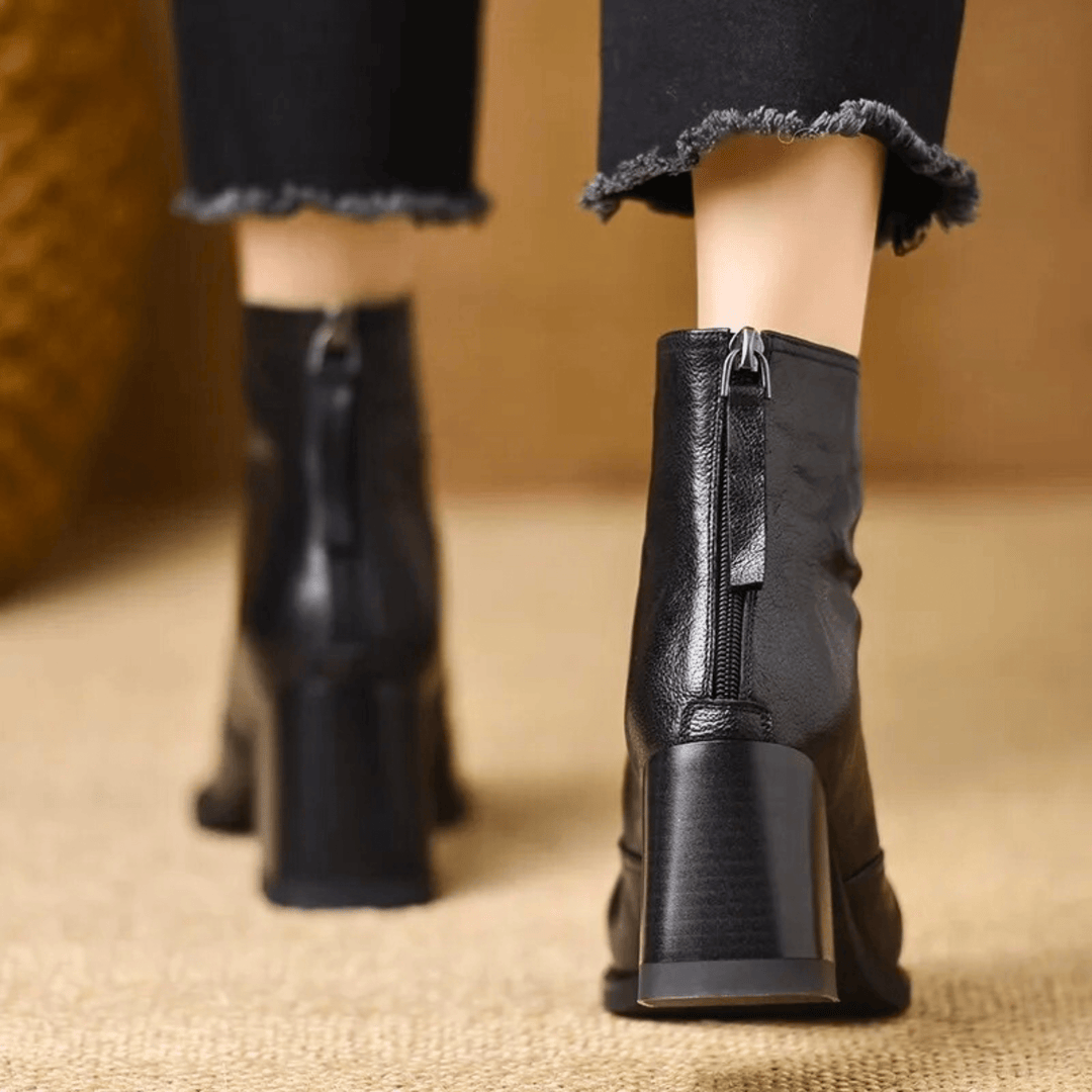 Claudia | Bottines de luxe à talon moyen Henri Lyon