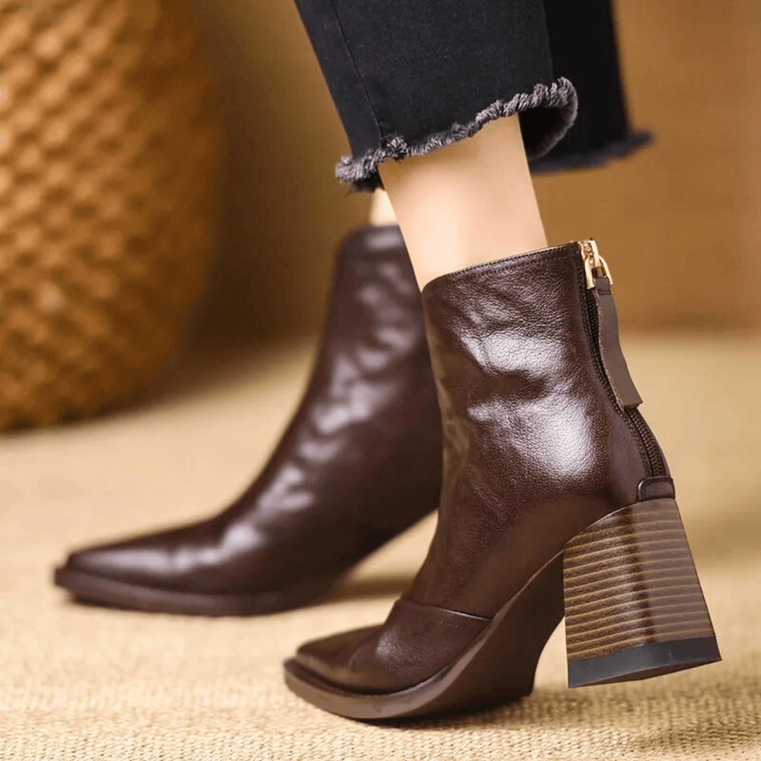Claudia | Bottines de luxe à talon moyen Henri Lyon